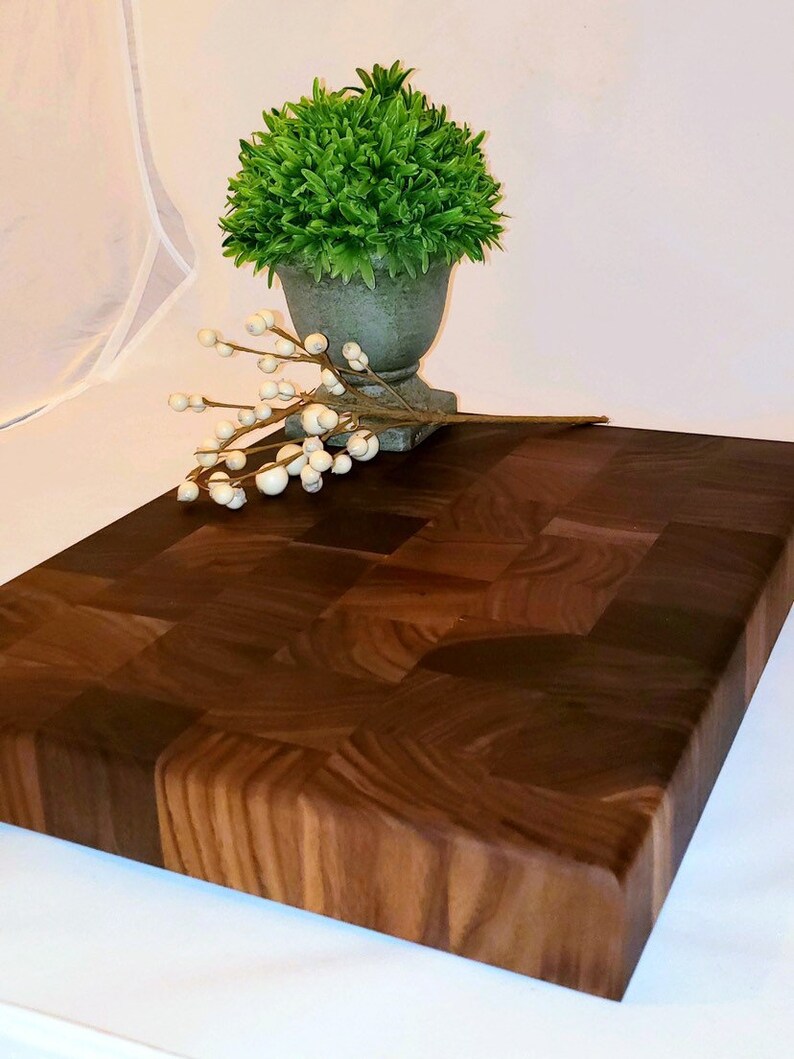 Handmade Black Walnut Butcher Block End Grain Cutting Board Etsy