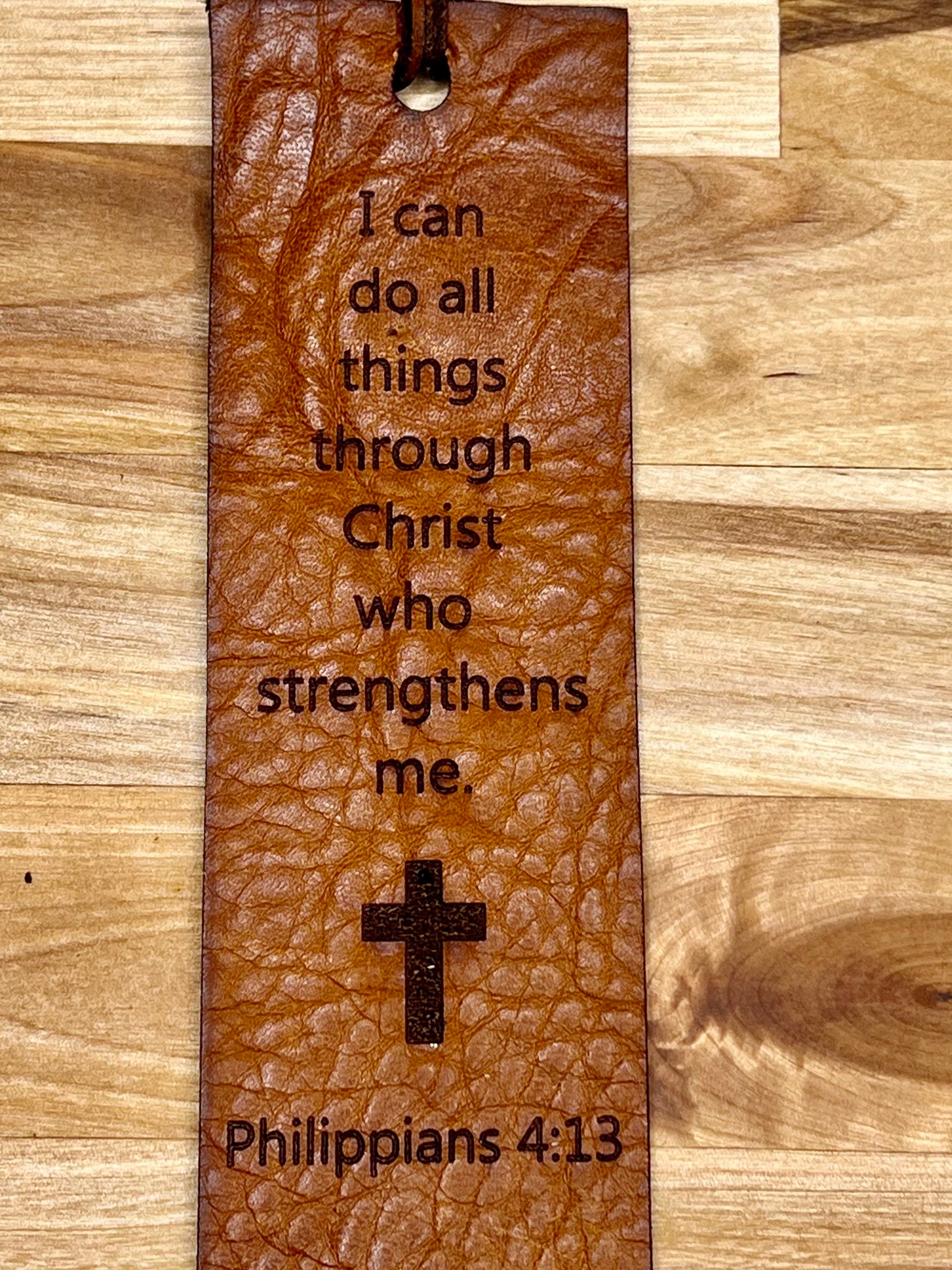 Scripture Embeded Bookmarks Leather Scripture Customized Bookmarks - Etsy