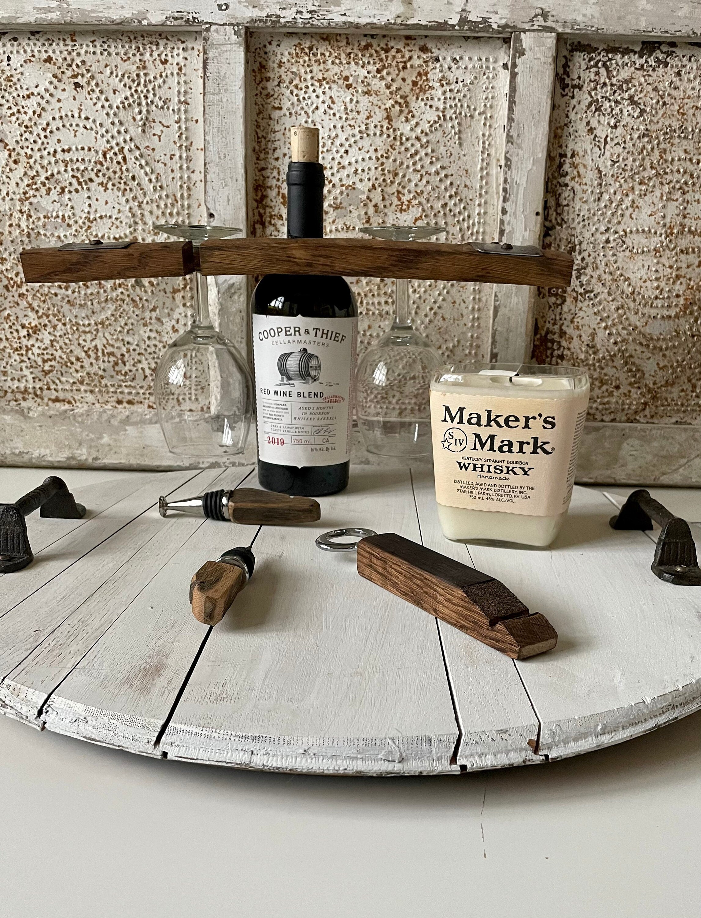 Whiskey Barrel Stave Bottle Opener Bourbon Barrel Bottle Etsy