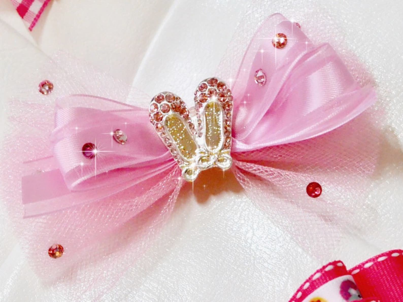 ballet shoes with authentic swarovski top knot dog bow