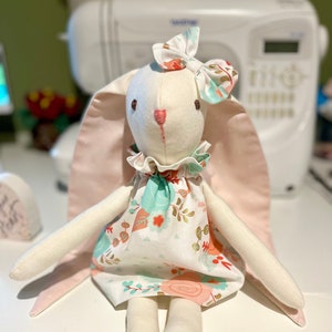 Tilda Bunny toy textile, Easter bunny Textile doll tilda bunny plush toy nursery decor kids toy cloth rabbit stuffed animals