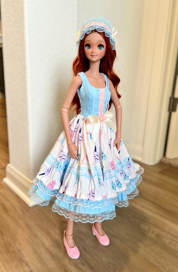 Smart Doll Summer Dress: Pastel Cotton Ruffle Dress, Ice Cream Print &  Headband - Etsy New Zealand