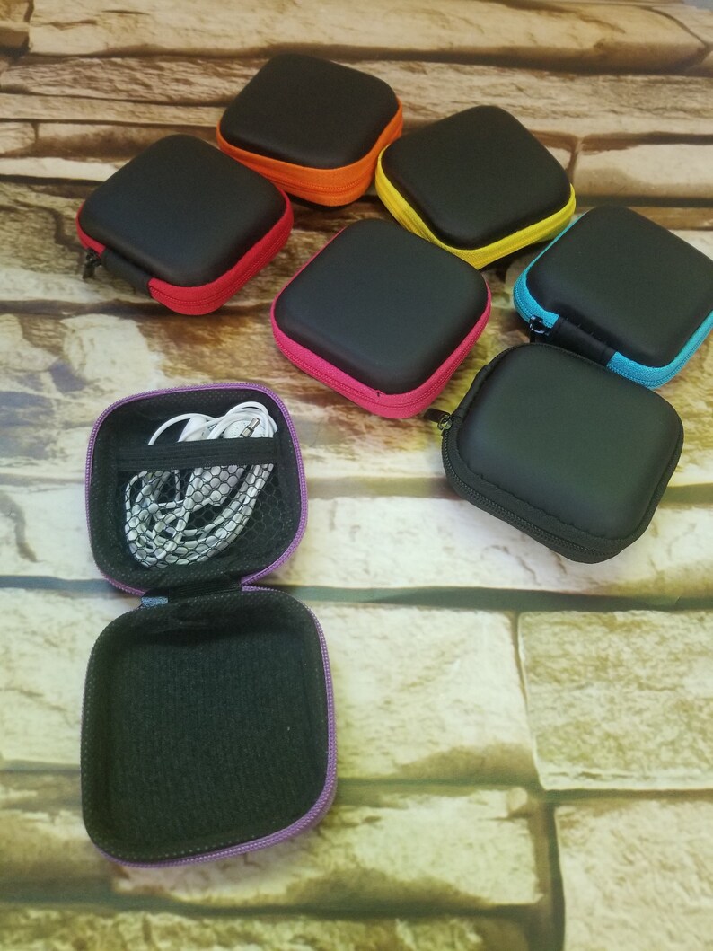 Personalized Headphone Carry Case With Zipper Ear Bud Storage Etsy