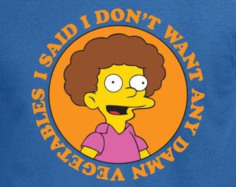 I Dont Want Any Damn Vegetables Todd Flanders Simpsons T Shirt