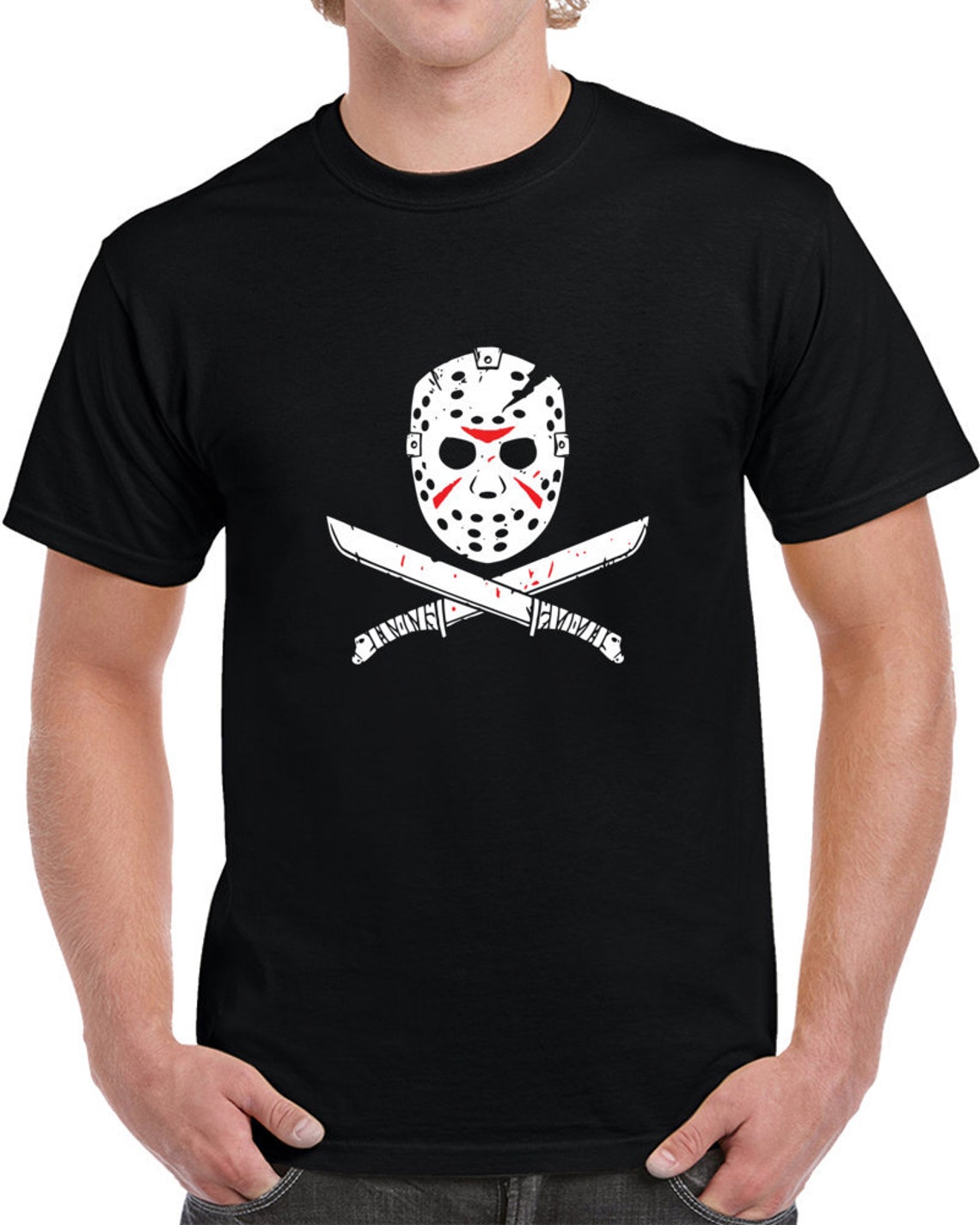 jason voorhees button up shirt