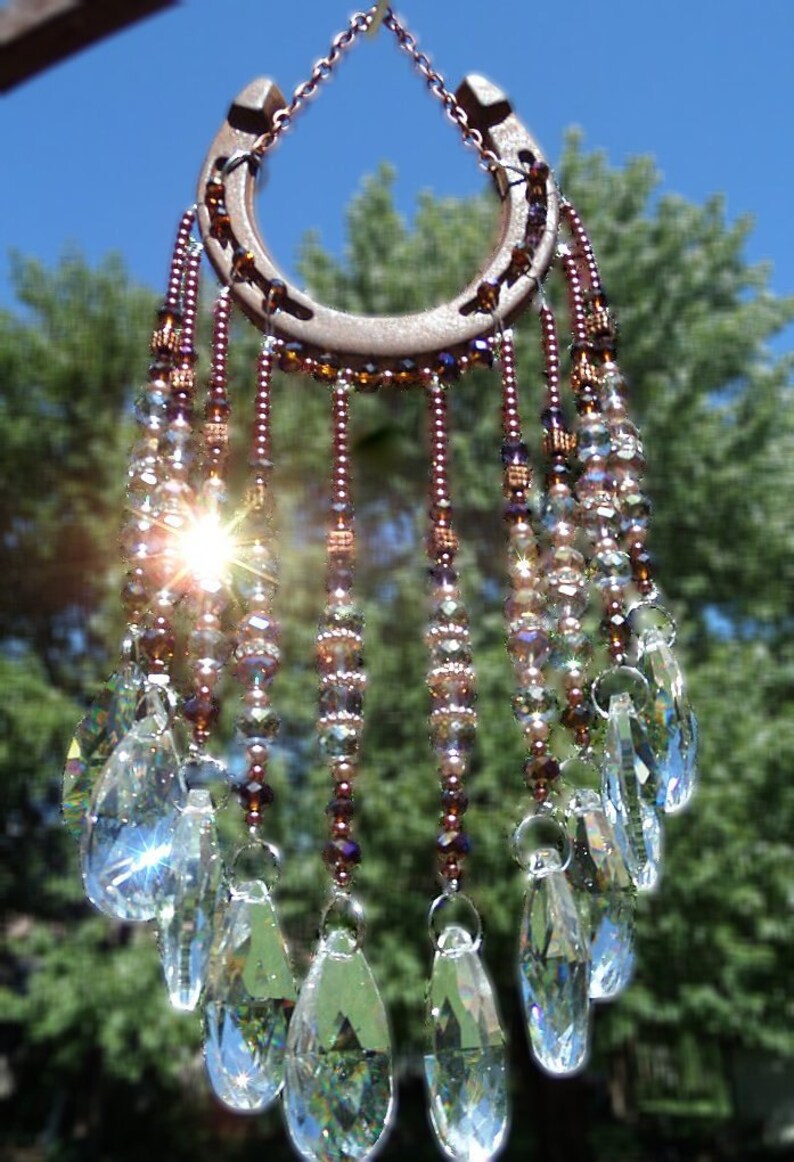 Sun Catcher Suncatcher Crystal Sun Catcher Beaded Sun Etsy