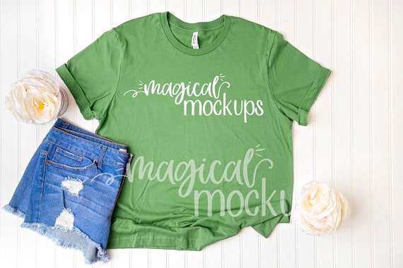 Shirt Mockups Bella Canvas 3001 Leaf Mockup
