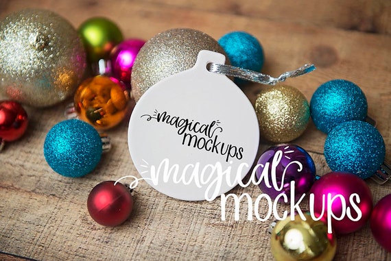 Ornament Mockup Flat White Ornament Mockup Gold