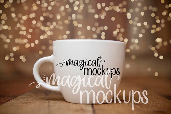 Coffee Mug Mockup Christmas Cappuccino Coffee Mug Mockup