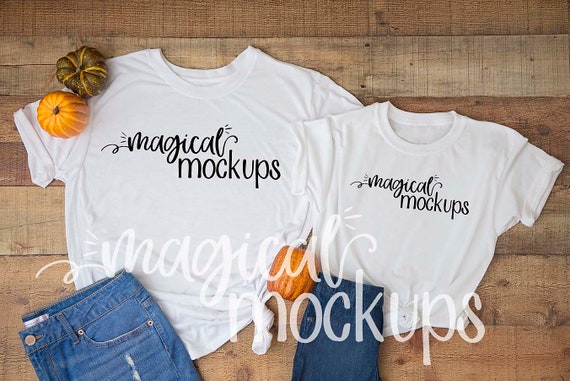 White Shirt Mockup Mommy And Me Mockup