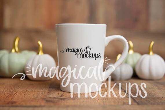 Fall Pumpkin Coffee Mug Mockup 14 Oz Blank