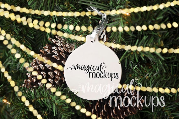 Ornament Mockup Flat White Ornament Mockup Gold Ornament Etsy