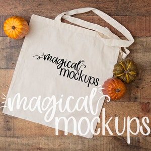 Maquette de cabas - sac cabas Flatlay - toile sac maquette - automne toile maquette en toile