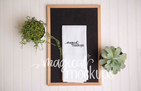 Towel Mockup Microfiber Towel Flat Lay Blank Kitchen Towel Etsy