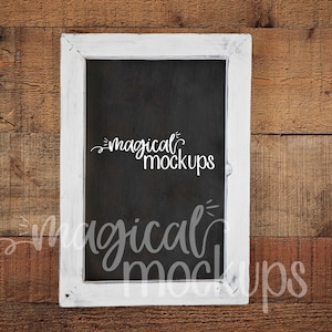 Chalkboard Mockup - Chalk Sign Mockup - Wood Sign Flatlay - 7x10