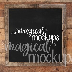 Chalkboard Mockup - Chalk Sign Mockup - Wood Sign Flatlay 12x12 18x18