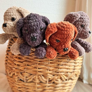 Reggie Pup Snuggler *ENGLISH* PDF Crochet Pattern Amigurumi Handmade Stuffed Toy Dog