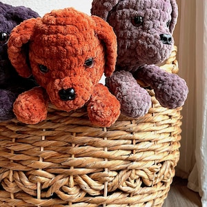 Reggie Pup Snuggler ENGLISH PDF Crochet Pattern Amigurumi Handmade Stuffed Toy Dog image 4