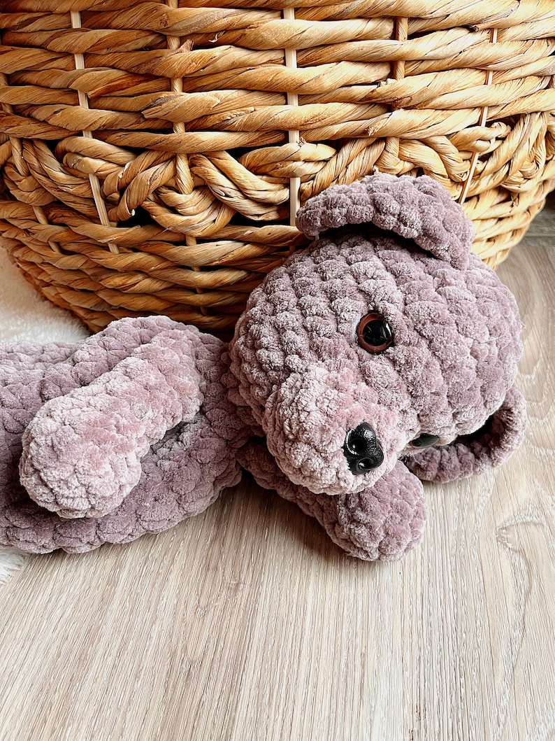 Reggie Pup Snuggler ENGLISH PDF Crochet Pattern Amigurumi Handmade Stuffed Toy Dog image 7