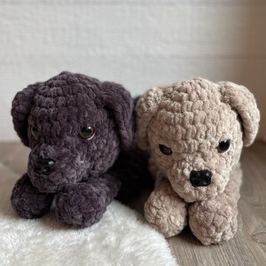 Reggie Pup Snuggler ENGLISH PDF Crochet Pattern Amigurumi Handmade Stuffed Toy Dog image 3