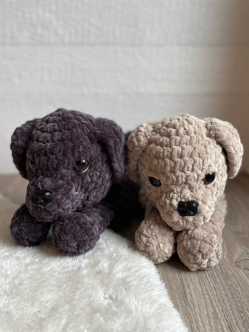 Reggie Pup Snuggler ENGLISH PDF Crochet Pattern Amigurumi Handmade Stuffed Toy Dog image 3