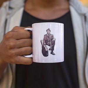 Mississippi John Hurt American Music History Vinyl Record Collector Gift for Dad Acoustic Guitar Blues Folk Art 11oz Coffee Tea Mug