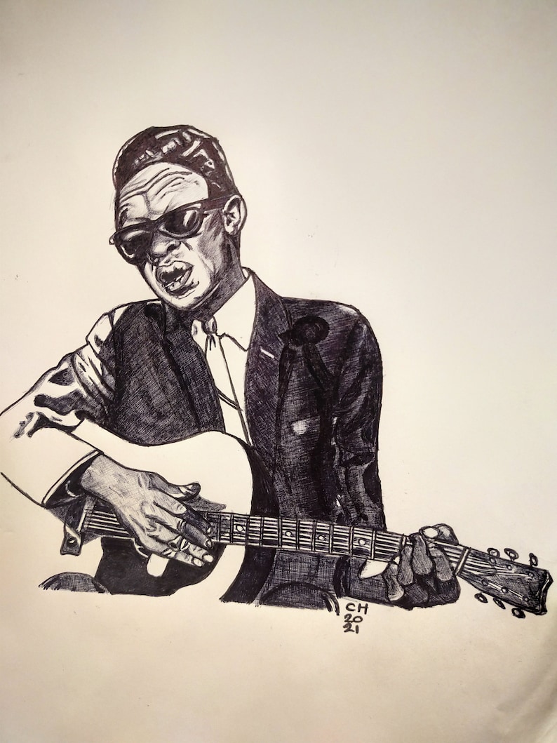 Lightnin' Hopkins Original Print Etsy
