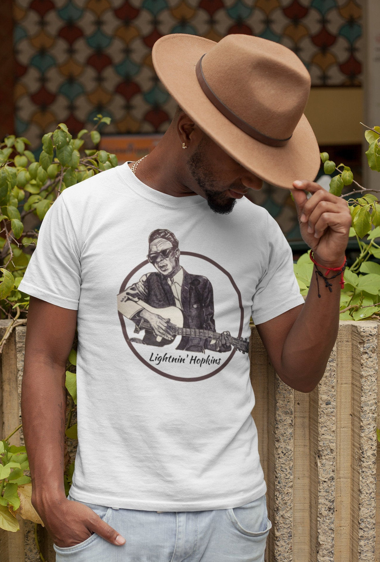 Lightnin' Hopkins Texas Blues Man Folk Art Man Woman American Music T ...