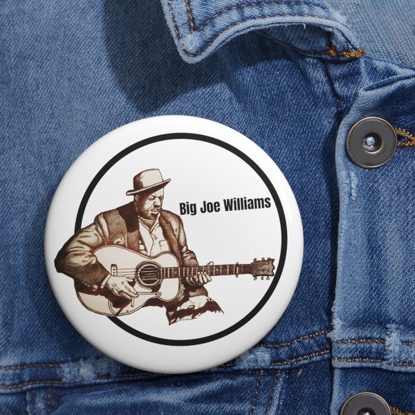 Mississippi Delta Blues Americana Folk Art Vinyl Records Big Joe Williams Pin