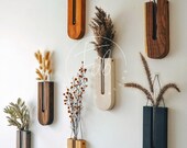 Wall decor Propagation station wooden vase Wall planter indoor Hanging planter Gifts for her Gifts for plant lovers