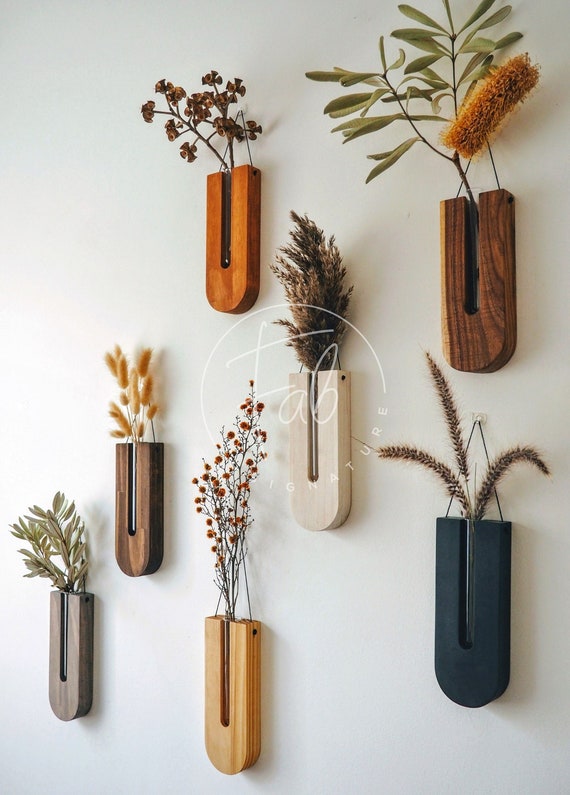Wall decor / Propagation station / wooden vase/ Wall planter indoor / Hanging planter/ Gifts for her/ Gifts for plant lovers