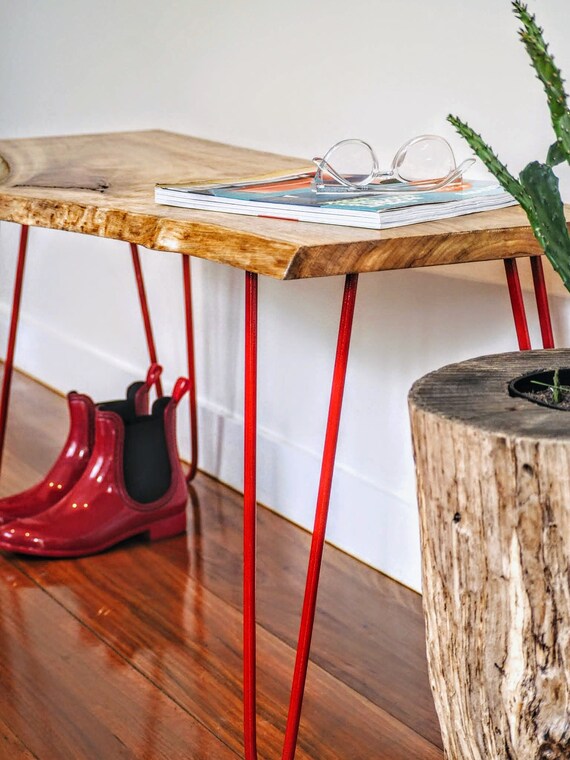 Seating Bench Timber Furniture Hairpin Legs Handcrafted Etsy