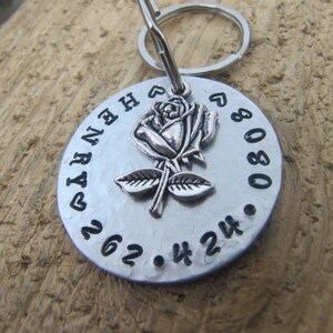 Haustier-ID-Tag, große Hundemarke, Tag für großen Hund, benutzerdefinierte Haustier ID-Tag, personalisierte Haustier-Tags, Hund ID-Tag, Hund Namensschild, Rose Charme, große Haustier-Tag