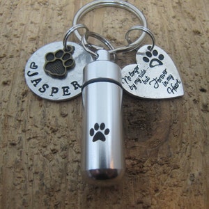 Pet memorial, Pet urn, Urn keychain, Loss of Dog, loss of cat, Cat memorial, Pet memorial key chain, Dog memorial, Pet urn key chain, Urn