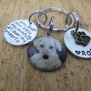 Pet photo keychain, Photo memorial keychain, Cabochon keychain,   Dog memorial, Cat memorial,  Pet memorial key chain,  Picture keychain