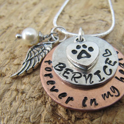 Pet Memorial Jewelry Gift for Loss of Pet Dog Memorial Etsy
