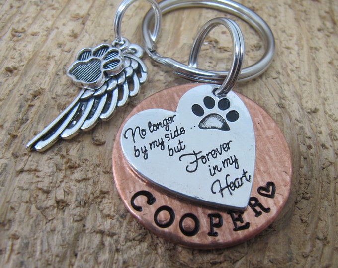 Loss Of Pet Dog Pet Memorial Bracelet - No Longer By My Side But Forever In My Heart | Loss Of Dog Cat Remembrance Jewelry Stainless Steel Pet Memorial Bracelet - Foto 2