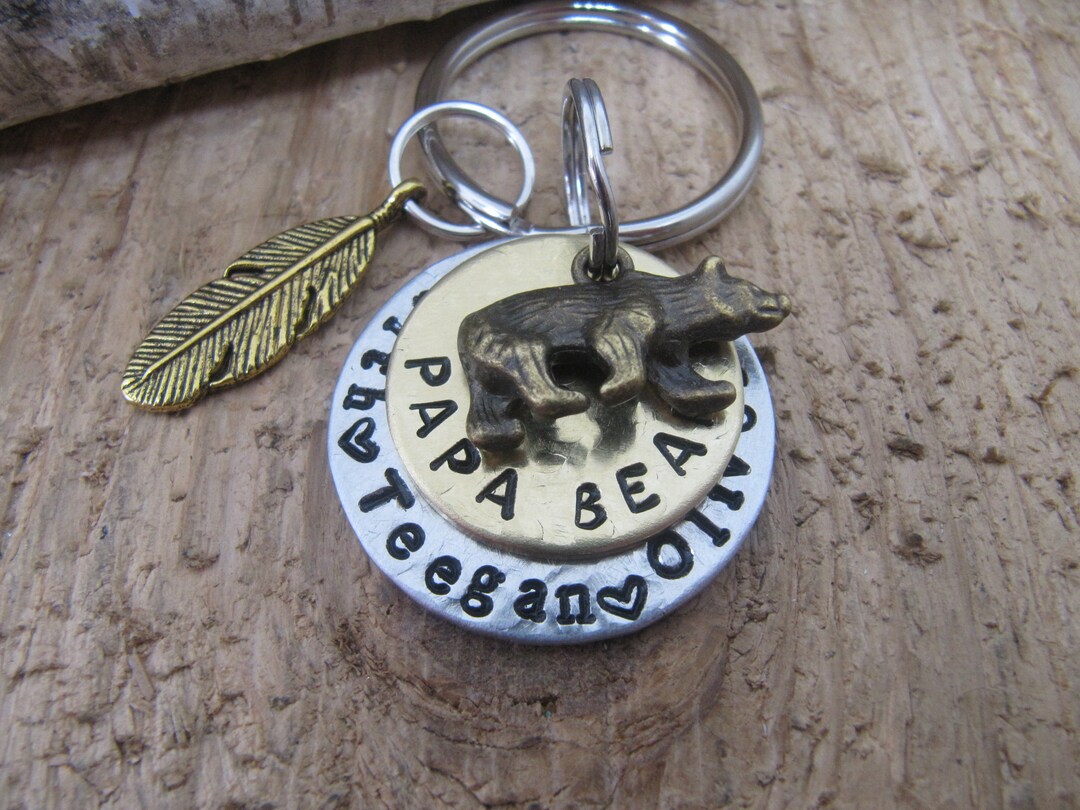 Fathers Day Gift, Personalized Daddy Gift, Gift for Dad, Papa Bear Key ...