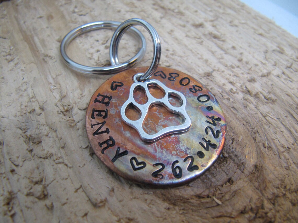 Pet ID Tag//large Dog Tag//tag for Large Dog//custom Pet ID Etsy