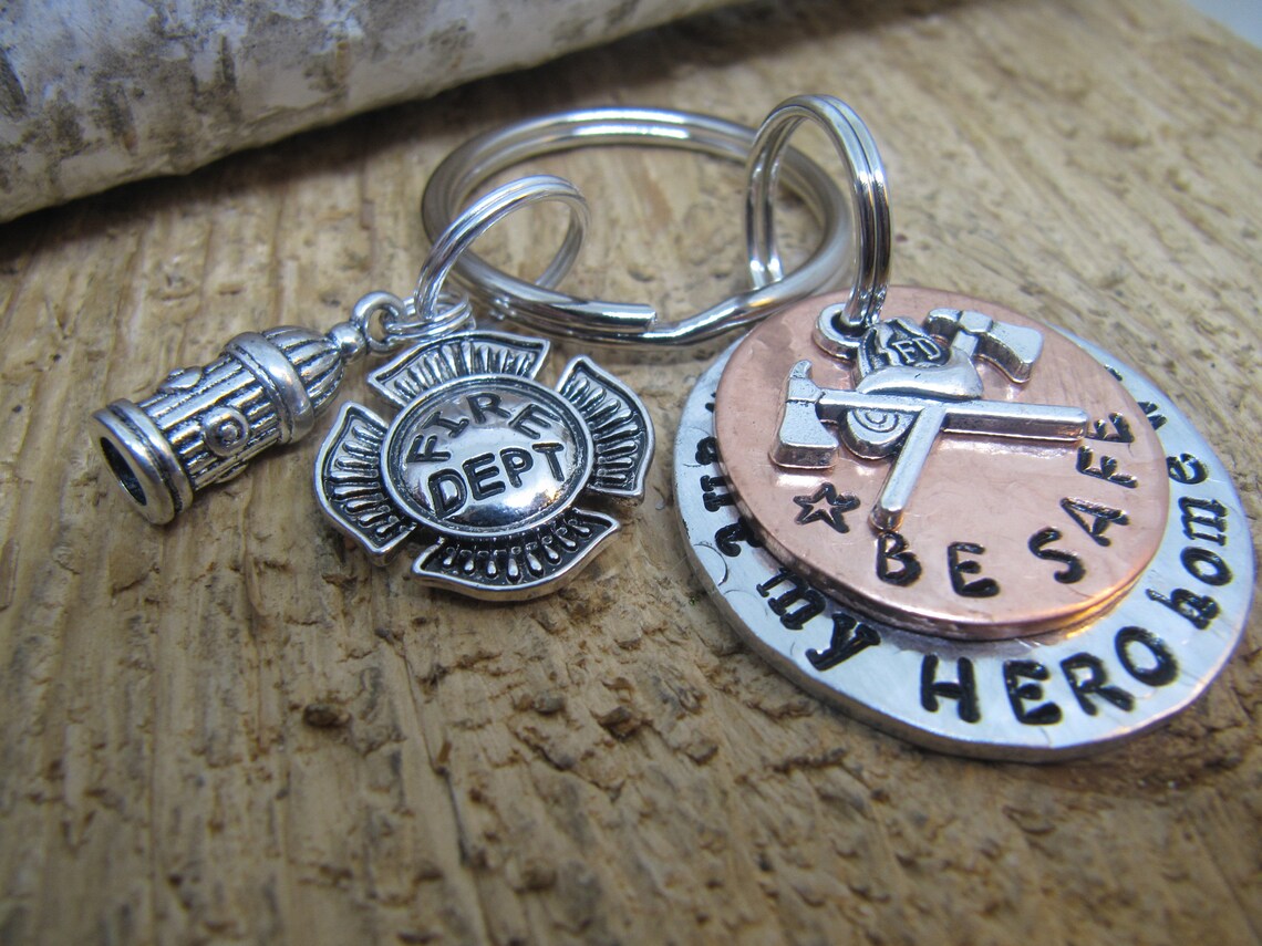 Fire Fighter Key Chain Gift for Fireman Fire Fighter Be | Etsy