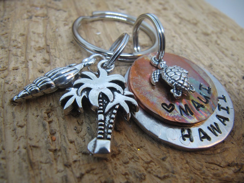 Maui Hawaii Maui jewelry Maui key chain sea turtle charm Etsy