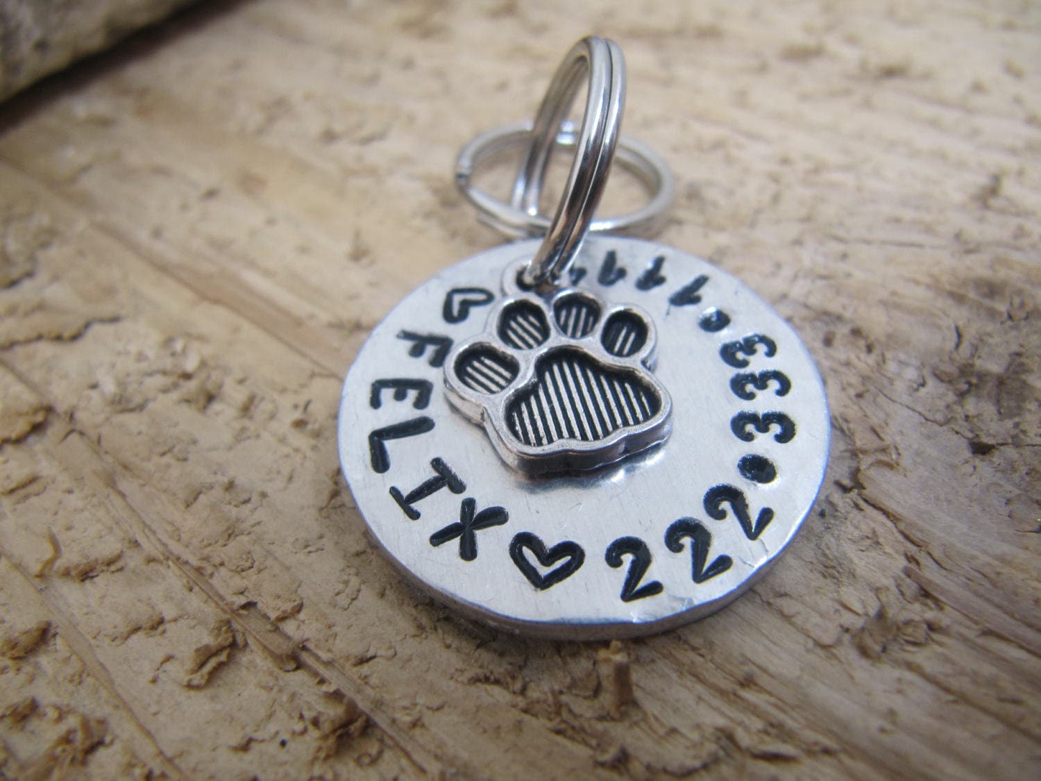 Pet ID tag Cat name tag Dog name tag Name and Phone number Etsy