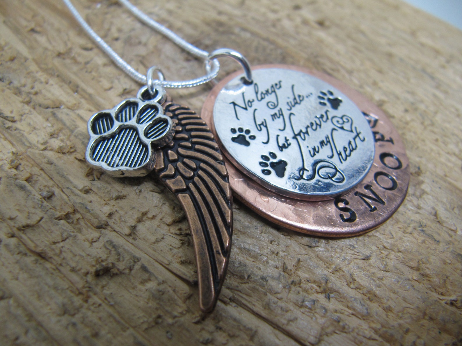 Pet memorial jewelry gift for loss of pet Dog memorial | Etsy