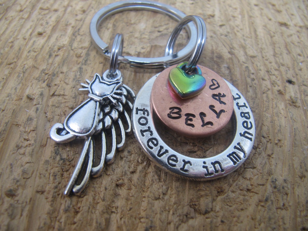 Cat Memorial Keychain, Cat Memorial, Memorial for Cat, Death of Cat