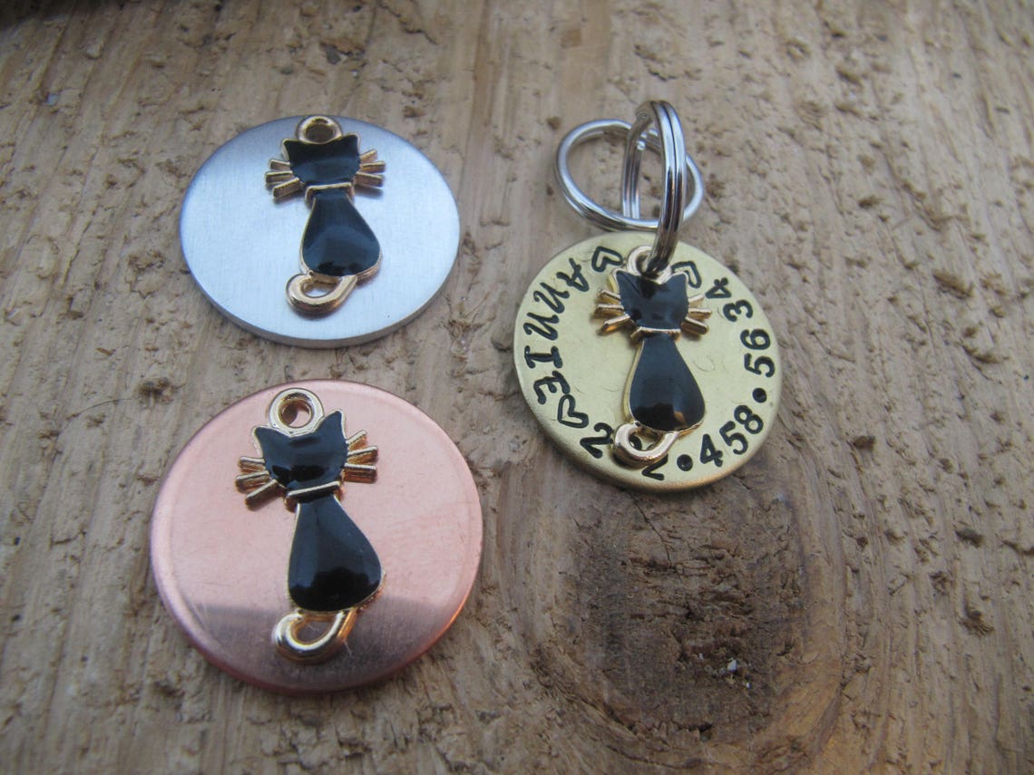Pet ID Tag Cat ID Tag Cat Name Tag Custom ID Tags for Pet Etsy