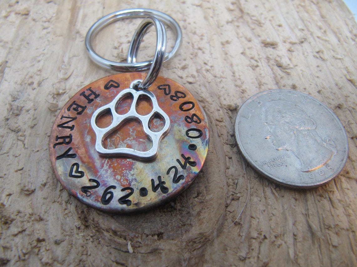 Pet ID Tag//large Dog Tag//tag for Large Dog//custom Pet ID Etsy