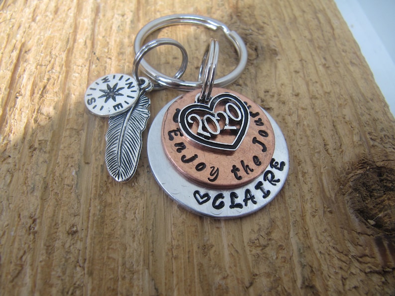 Enjoy the Journey keychain High School Graduation gift Graduation keychain Graduation 2021 College graduation 2021 Graduation 2021