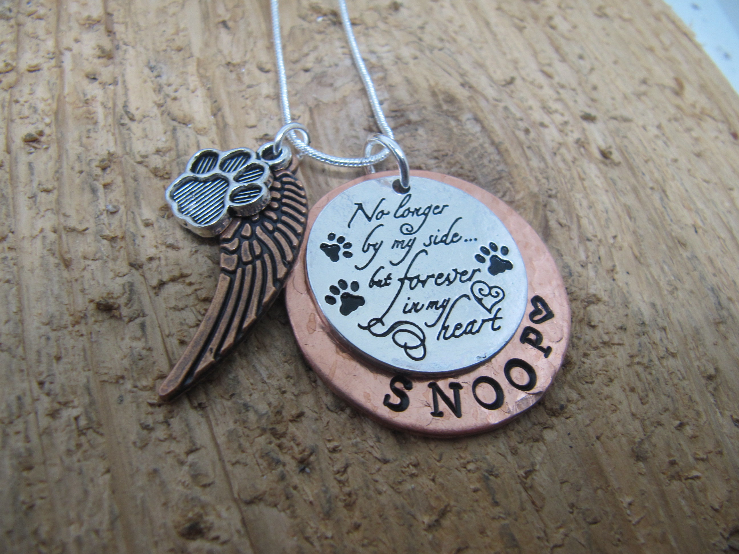 Pet memorial jewelry gift for loss of pet Dog memorial | Etsy