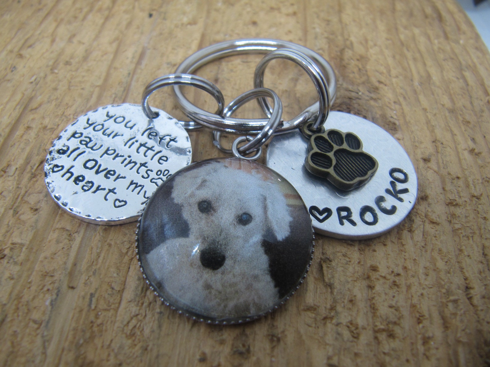 Pet Photo Keychain Photo Memorial Keychain Cabochon Etsy