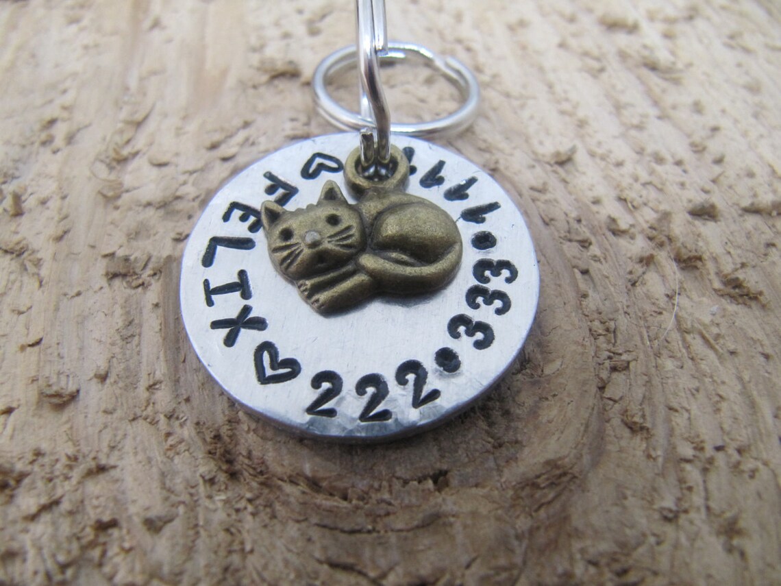 Cat Tag//personalized Cat Tags//kitten Name Tag//pet ID Etsy